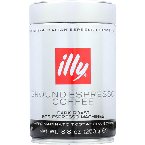 Illy Caffe Coffee Coffee - Espresso - Ground - Dark Roast - 8.8 Oz - Case Of 6