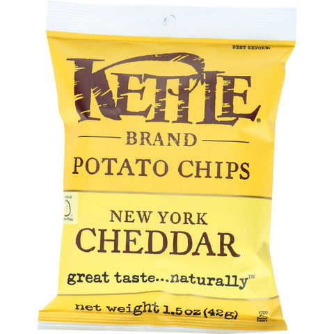 Kettle Brand Potato Chips - New York Cheddar - 1.5 Oz - Case Of 24