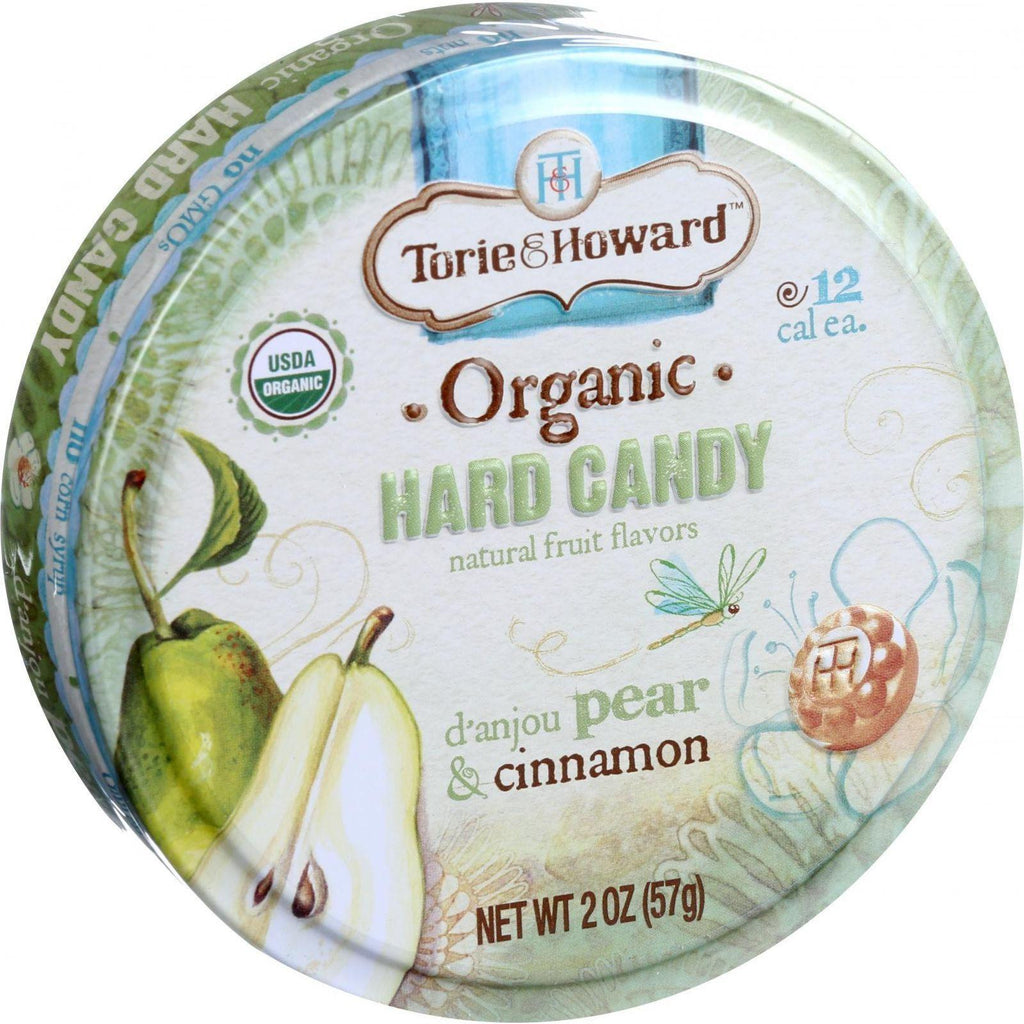 Torie And Howard Organic Hard Candy - Danjou Pear And Cinnamon - 2 Oz - Case Of 8