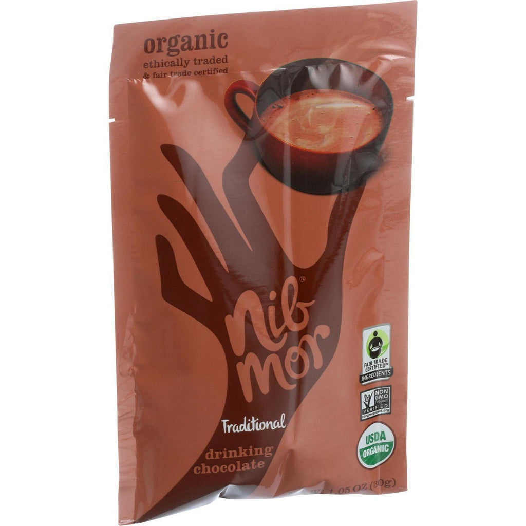 Nibmor Organic Drinking Chocolate Mix - Traditional - 1.05 Oz - Case Of 6