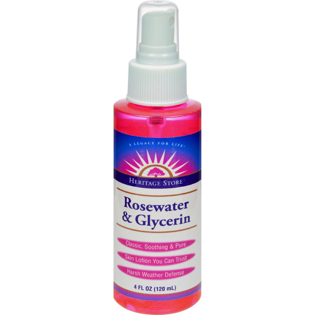 Heritage Products Rosewater And Glycerin Spray - 4 Fl Oz