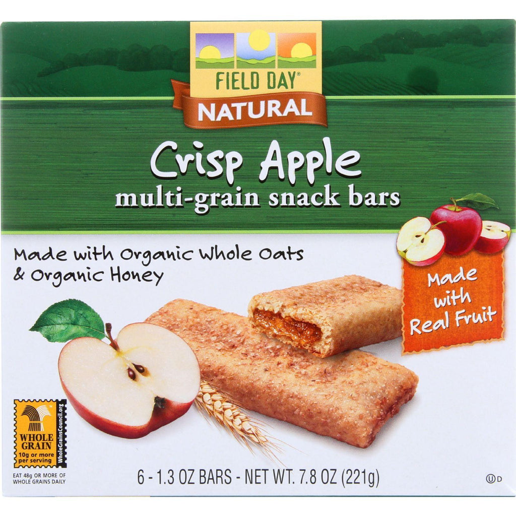 Field Day Snack Bars - Organic - Multi-grain - Filled - Crisp Apple - 6-1.3 Oz - Case Of 6