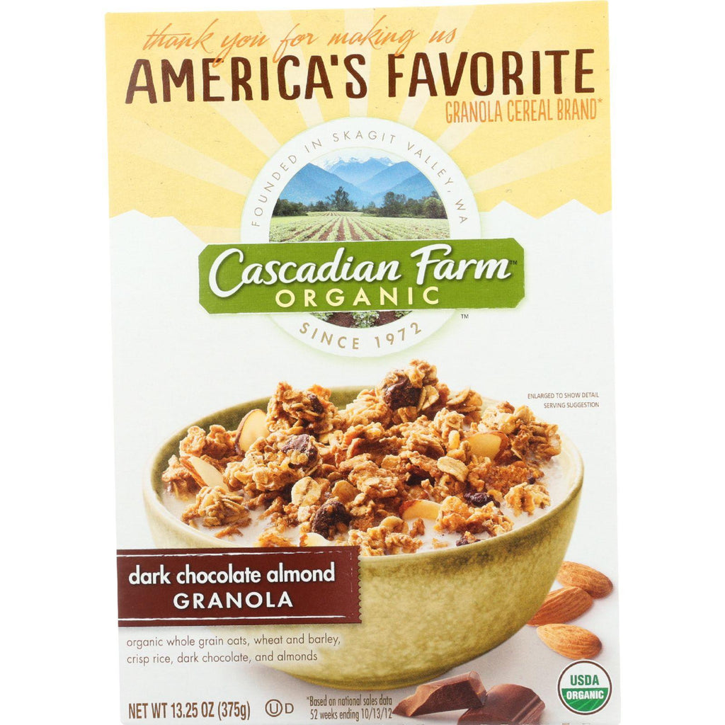 Cascadian Farm Granola - Organic - Dark Chocolate Almond - 13.25 Oz - Case Of 6