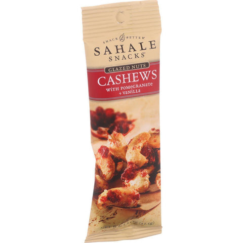 Sahale Snacks Glazed Nuts - Cashews With Pomegranate And Vanilla - 1.5 Oz - Case Of 9