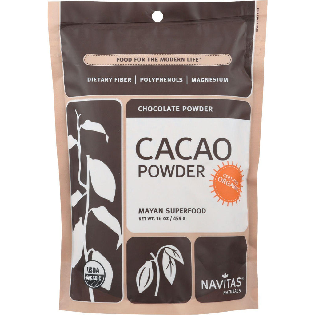 Navitas Naturals Cacao Powder - Organic - Raw - 16 Oz - Case Of 6