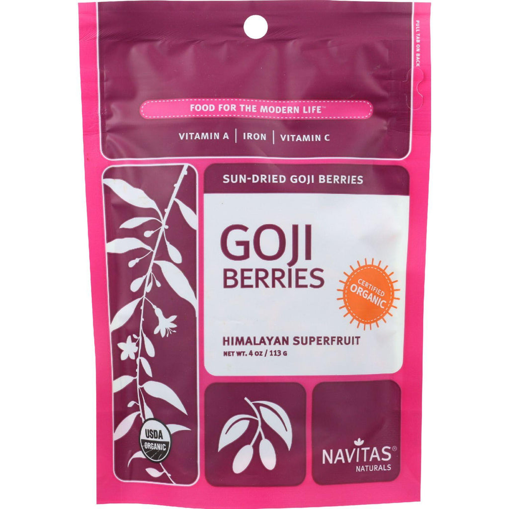 Navitas Naturals Goji Berries - Organic - Sun-dried - 4 Oz - Case Of 12