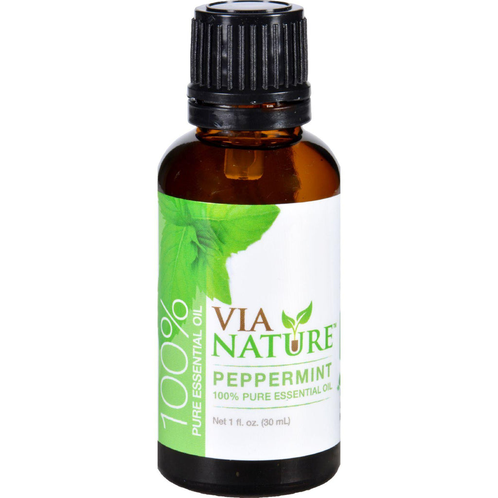 Via Nature Essential Oil - 100 Percent Pure - Peppermint - Single - 1 Fl Oz