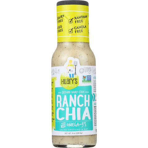 Hilarys Eat Well Dressing - Ranch Chia - Gluten Free - 8 Oz - Case Of 6