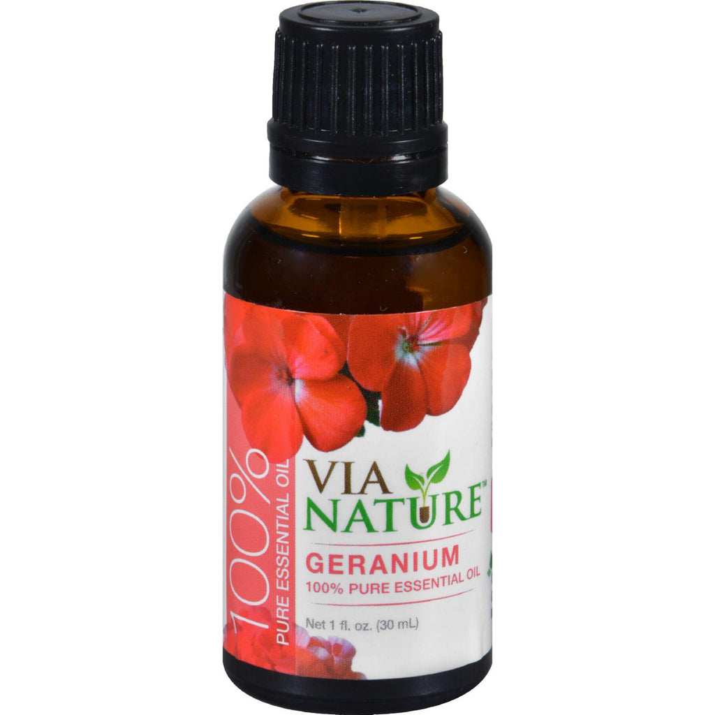 Via Nature Essential Oil - 100 Percent Pure - Geranium - 1 Fl Oz