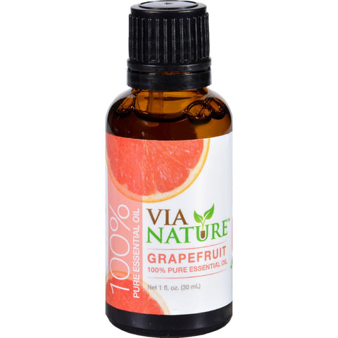 Via Nature Essential Oil - 100 Percent Pure - Grapefruit - 1 Fl Oz