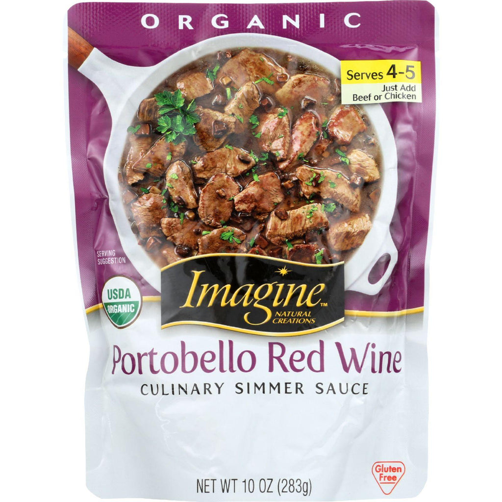 Imagine Foods Culinary Simmer Sauce - Organic - Portobello Red Wine - 10 Oz - Case Of 6