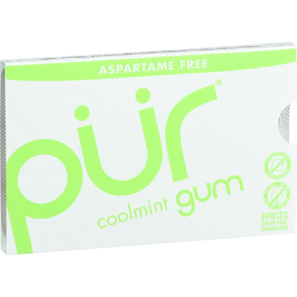 Pur Gum - Coolmint - Aspartame Free - 9 Pieces - 12.6 G - Case Of 12