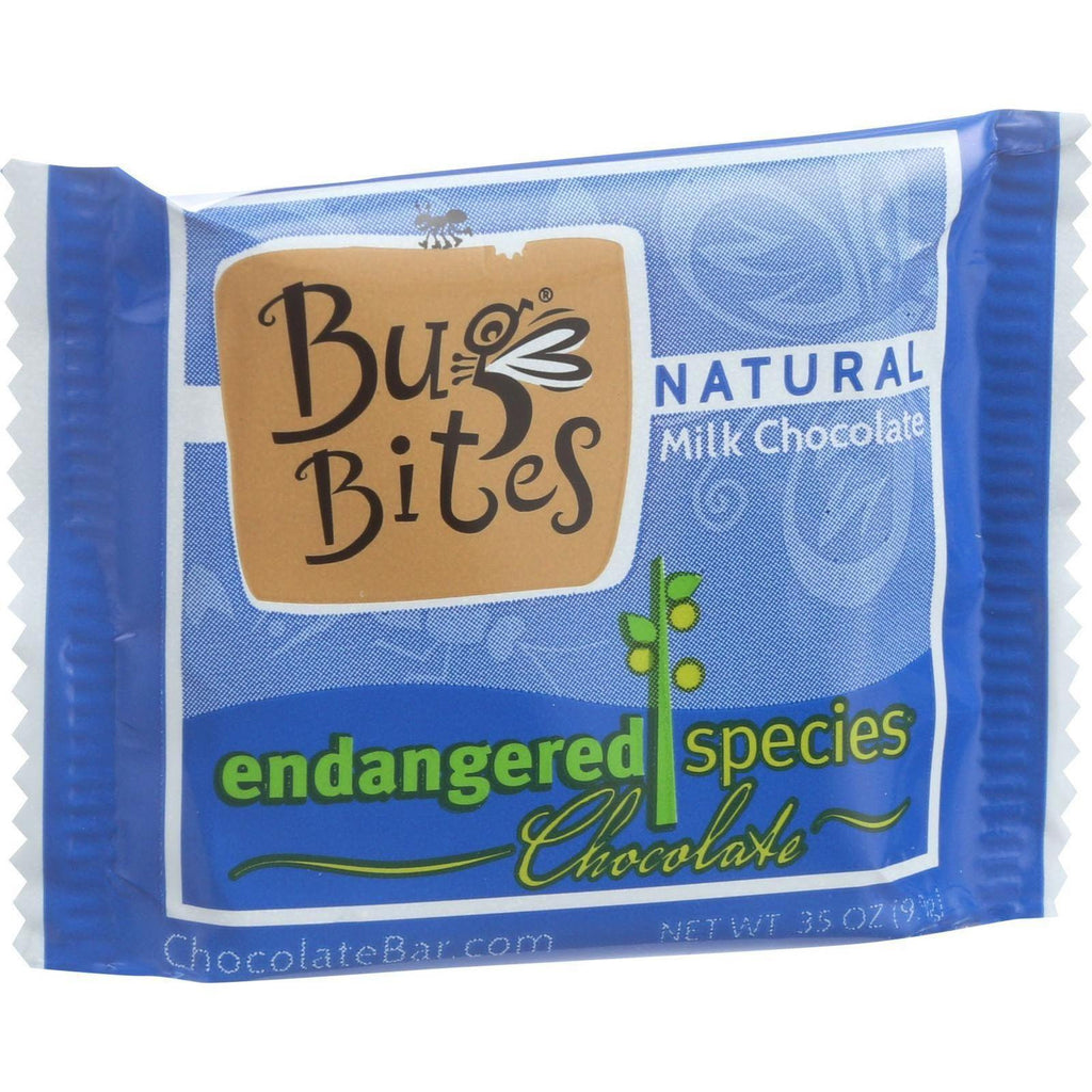 Endangered Species Natural Chocolate Bug Bites - Milk Chocolate - 48 Percent Cocoa - .35 Oz - Case Of 64