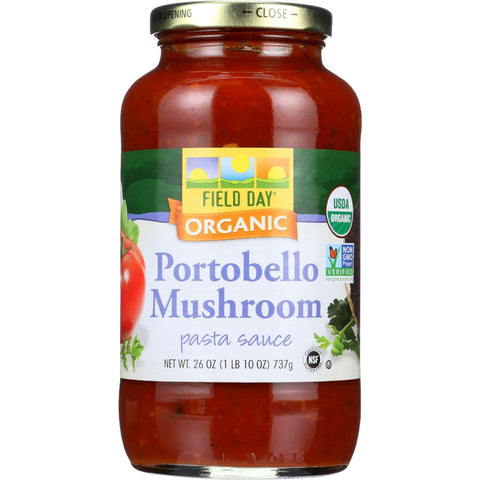 Field Day Pasta Sauce - Organic - Portobello Mushroom - 26 Oz - Case Of 12