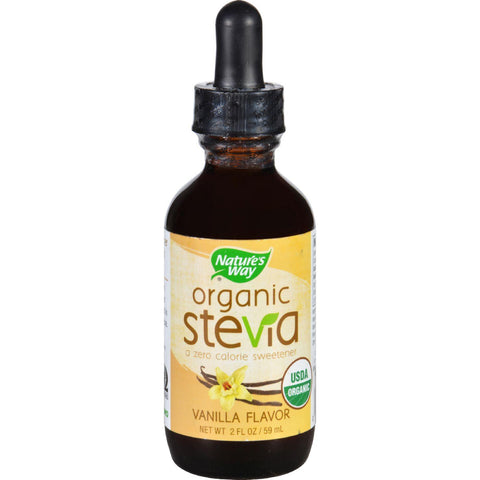 Natures Way Stevia - Organic - Vanilla - Drops - 2 Oz