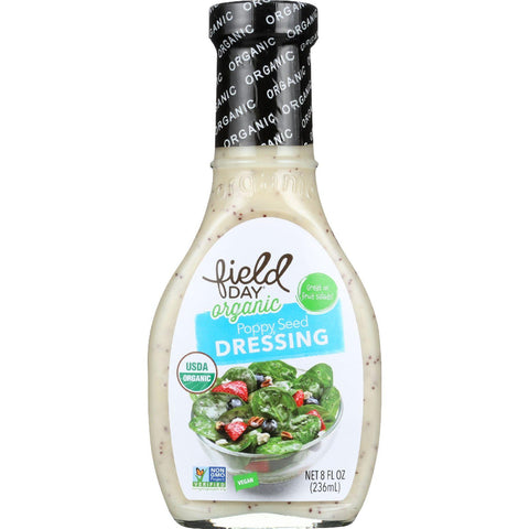 Field Day Dressing - Organic - Poppy Seed - 8 Oz - Case Of 12