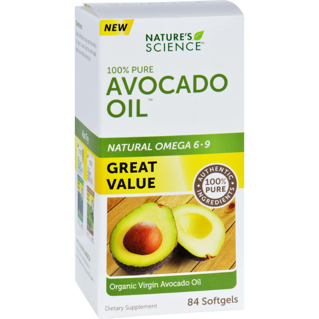 Natures Science Avocado Oil - 100 Percent Pure - 84 Softgels