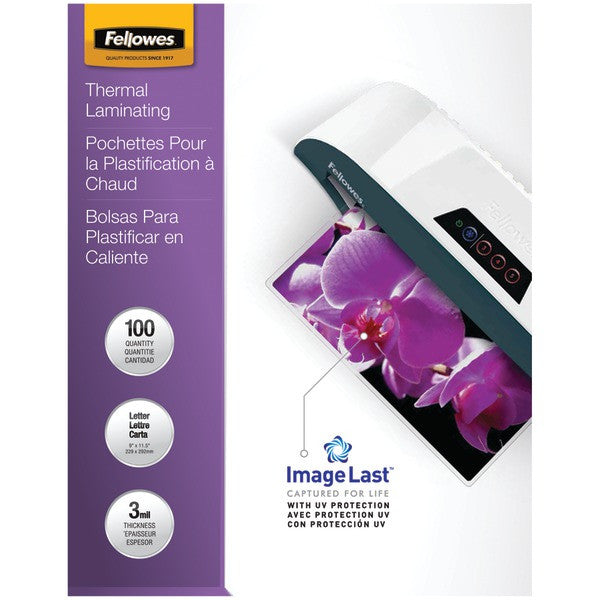 FELLOWES 52454 Letter Laminating Pouches, 100 pk (3mil)