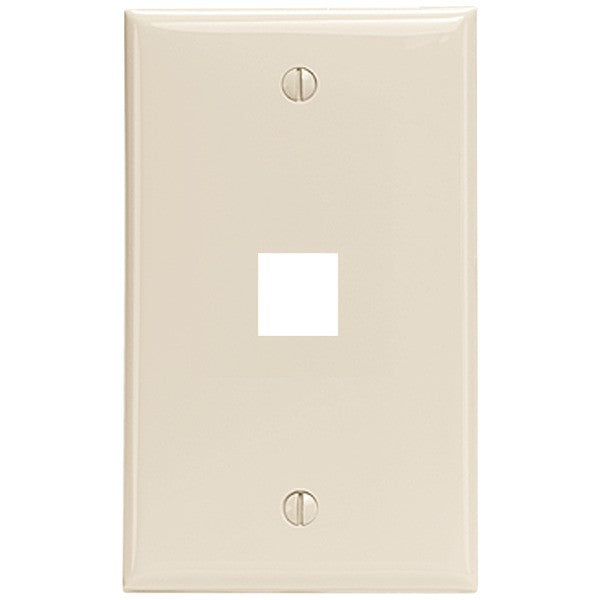 LEVITON 41080-1TP 1-Port QuickPort(R) Wall Plate (Light Almond)