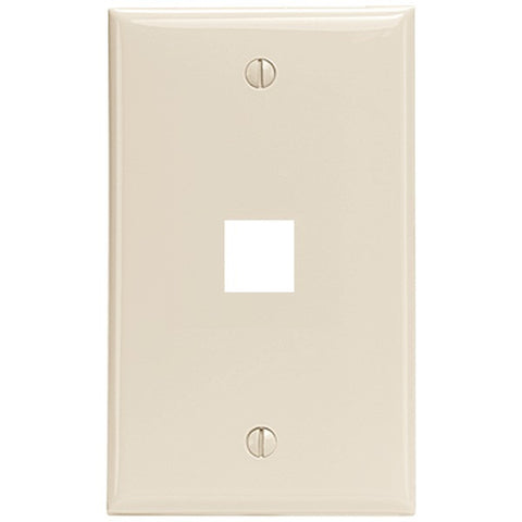 LEVITON 41080-1TP 1-Port QuickPort(R) Wall Plate (Light Almond)